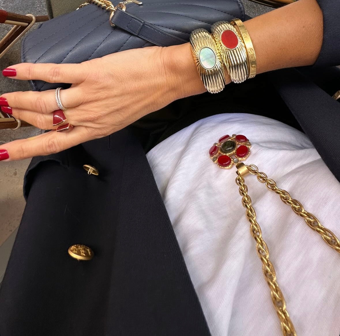 Bracciale Madreperla grigia
