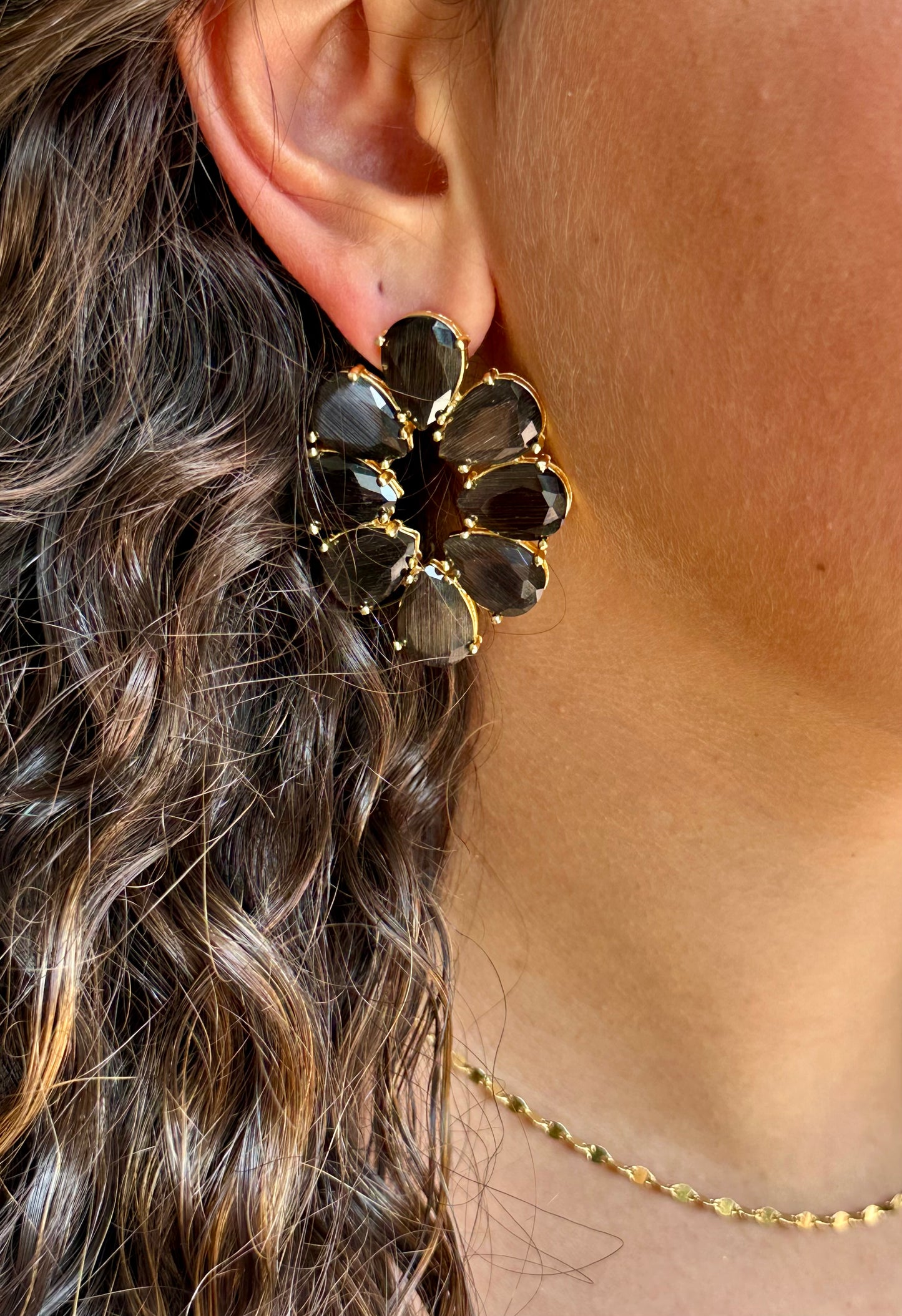 Orecchini Black Flower