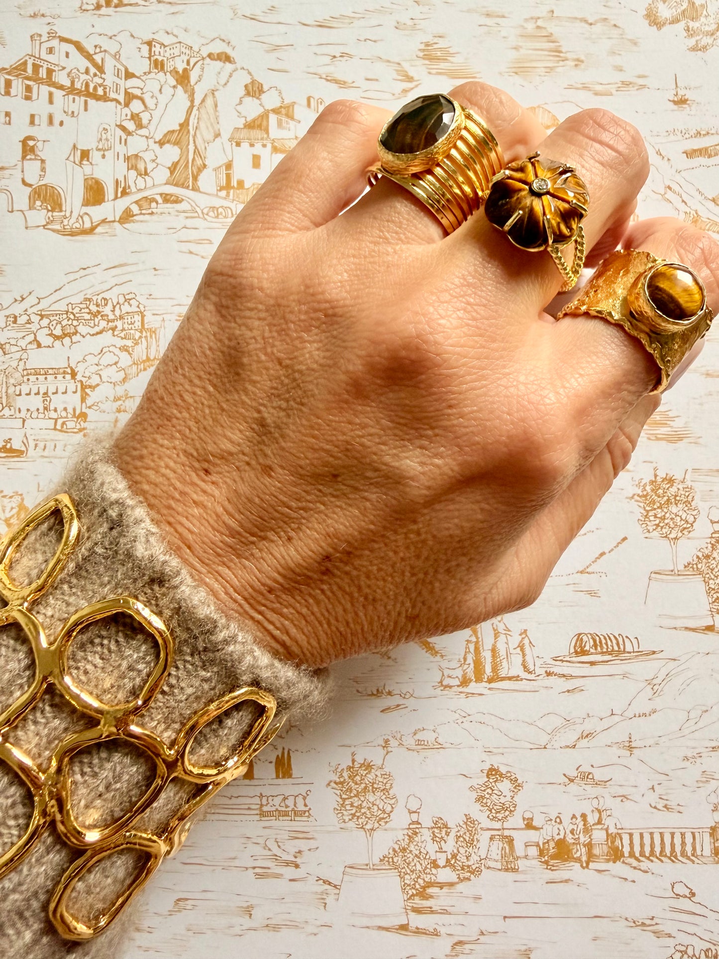 Anello Alexandra Occhio di Tigre