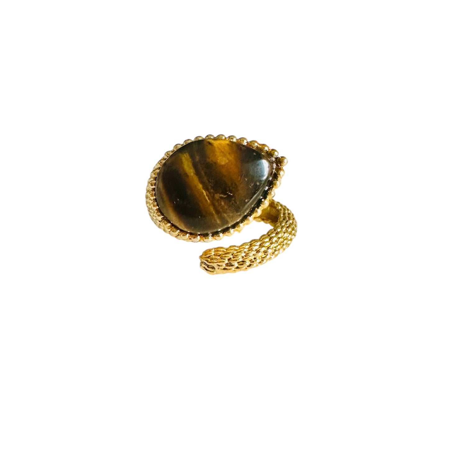Anello Serpente occhio di tigre