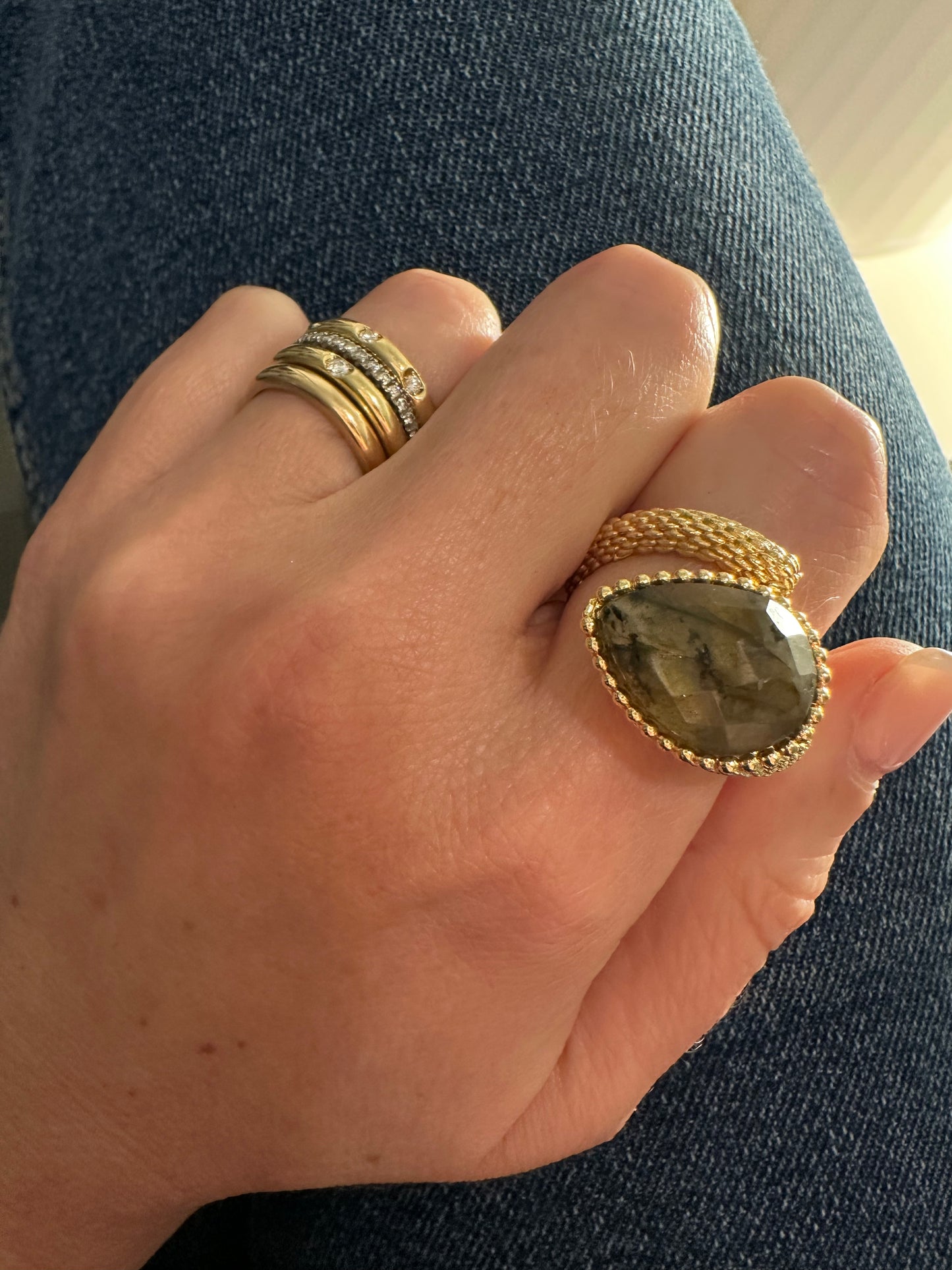 Anello Labradorite