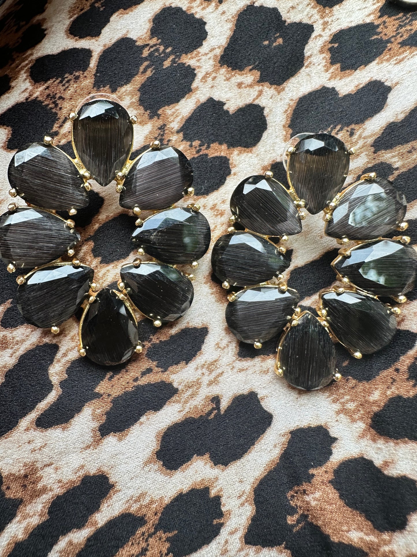 Orecchini Black Flower