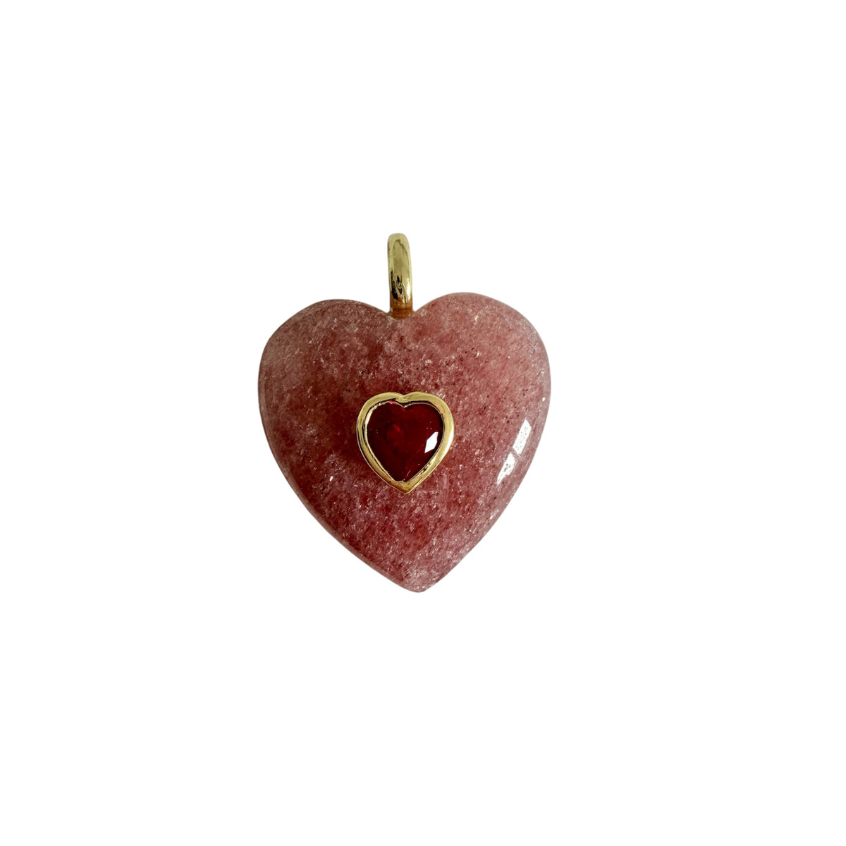 Ciondolo Cuore Peach MoonStone