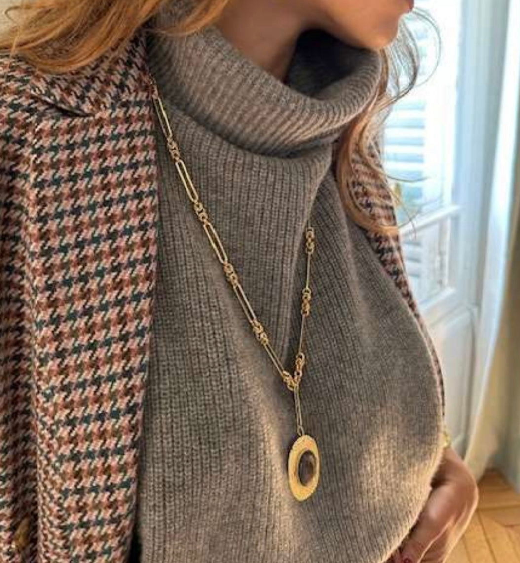 Collana Charlotte madreperla grigia