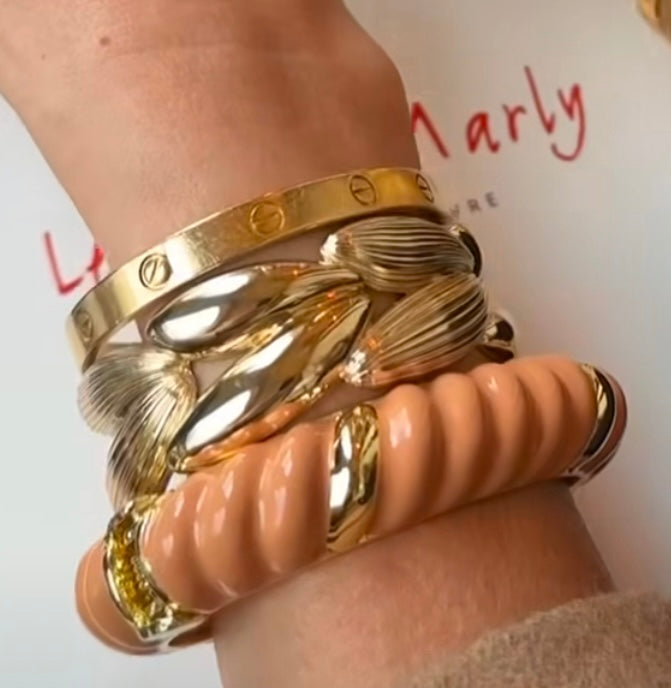 Bracciale foglia d'oro