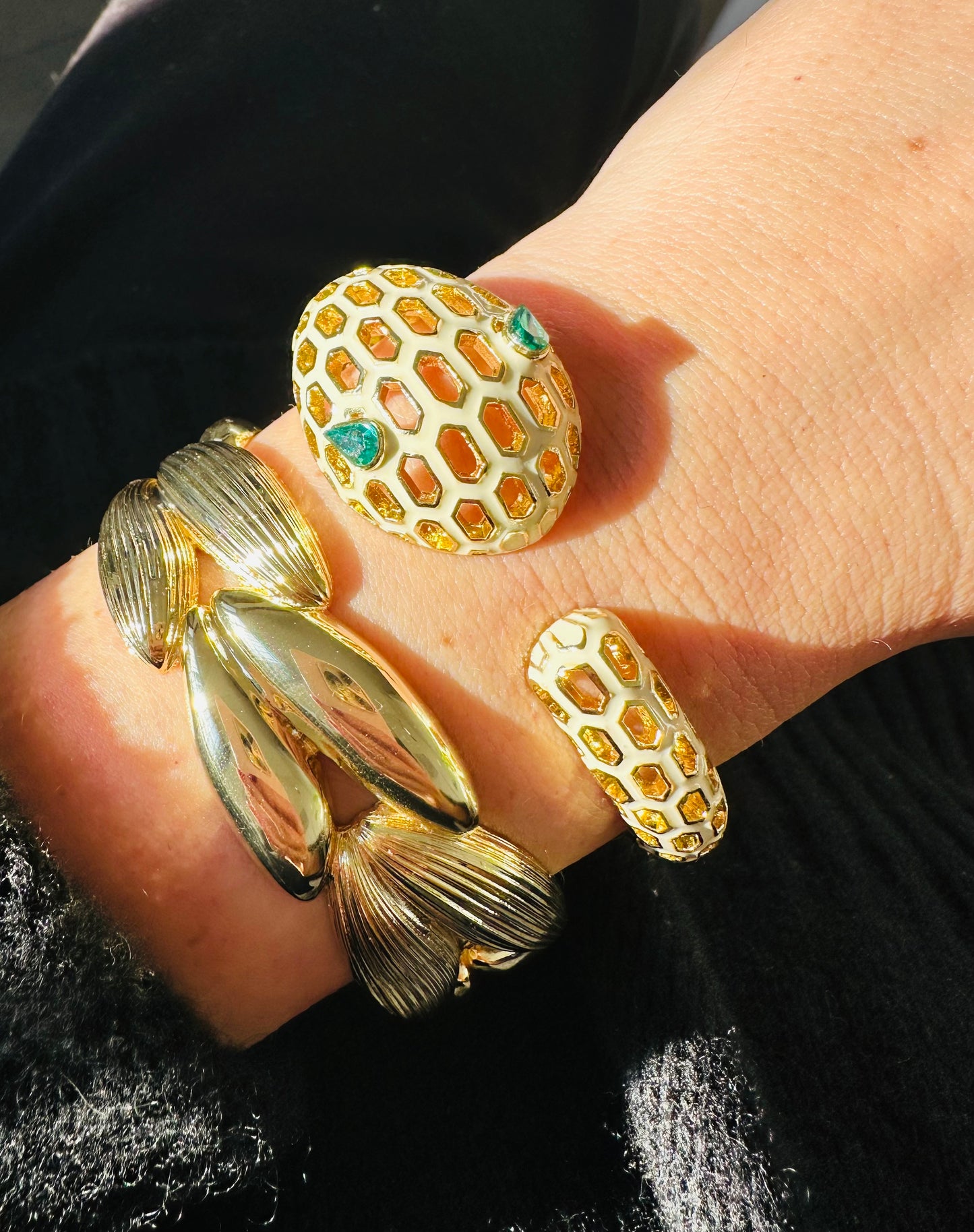 Bracciale foglia d'oro