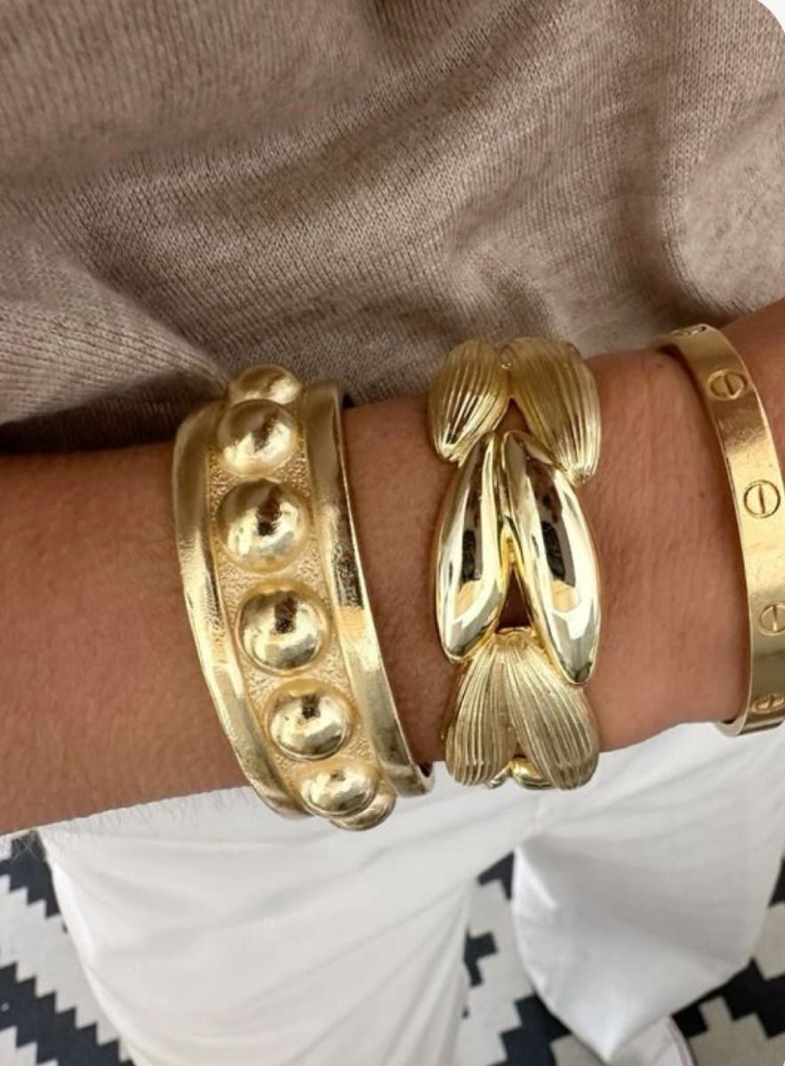 Bracciale foglia d'oro