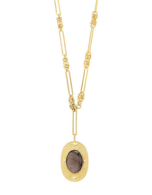 Collana Charlotte madreperla grigia