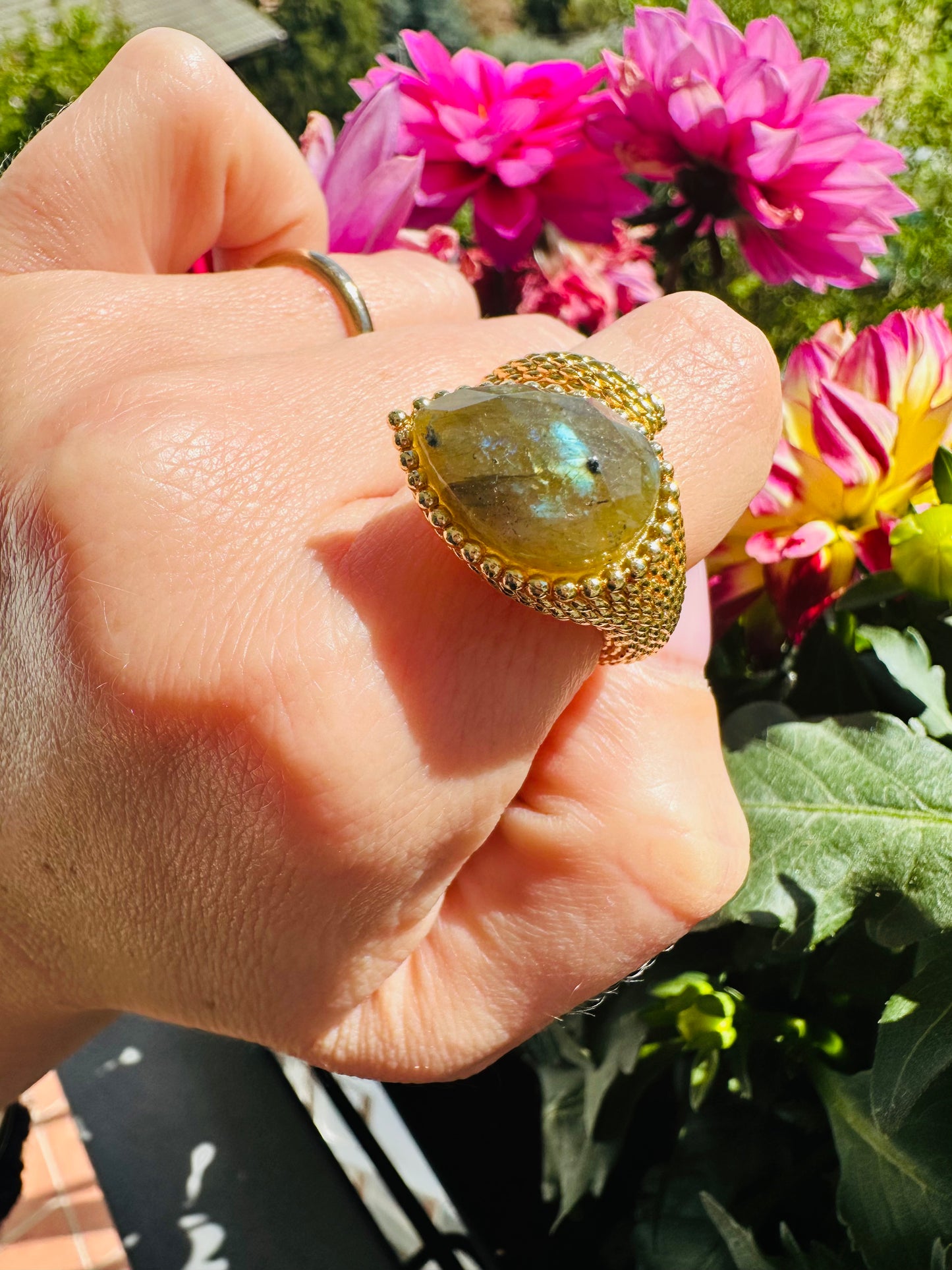 Anello Labradorite