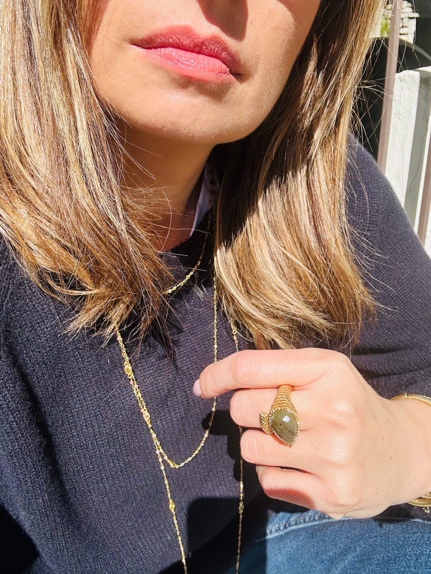Anello Labradorite