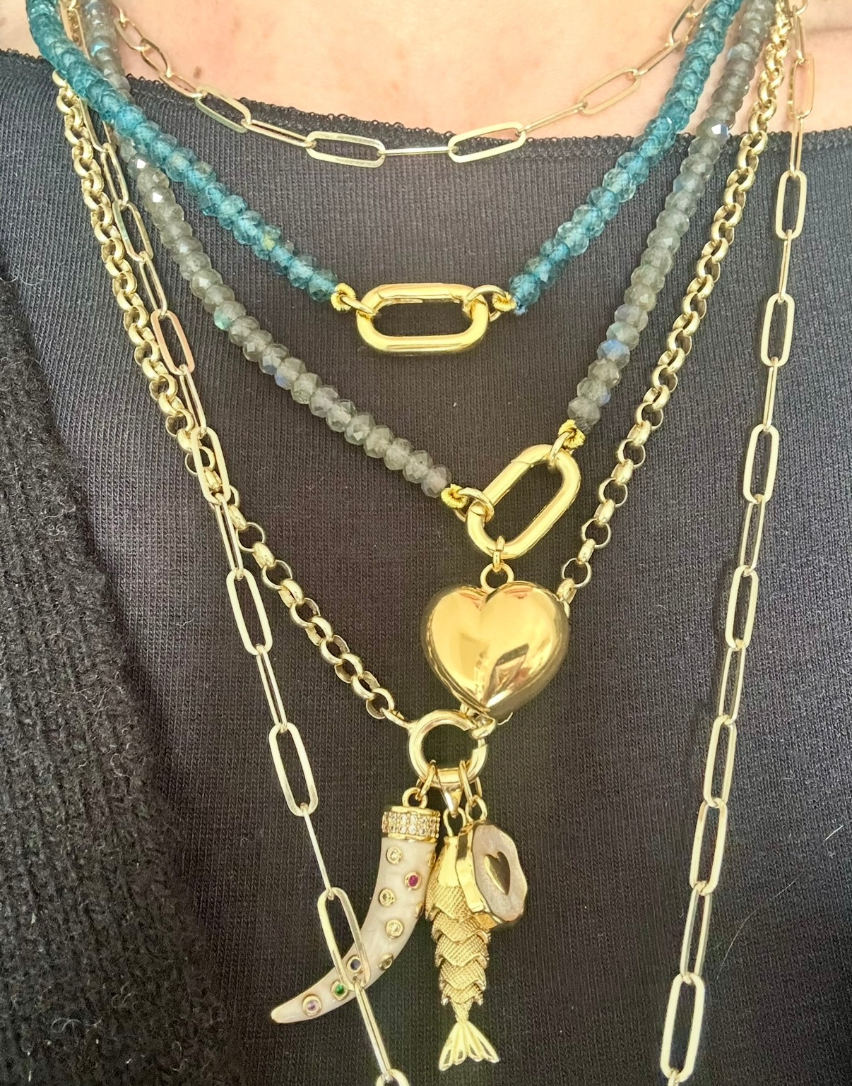 Collana Bianca  Topazio Blu London