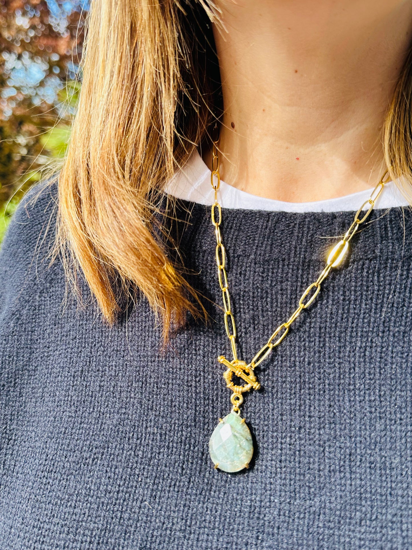 Collana Goccia Labradorite