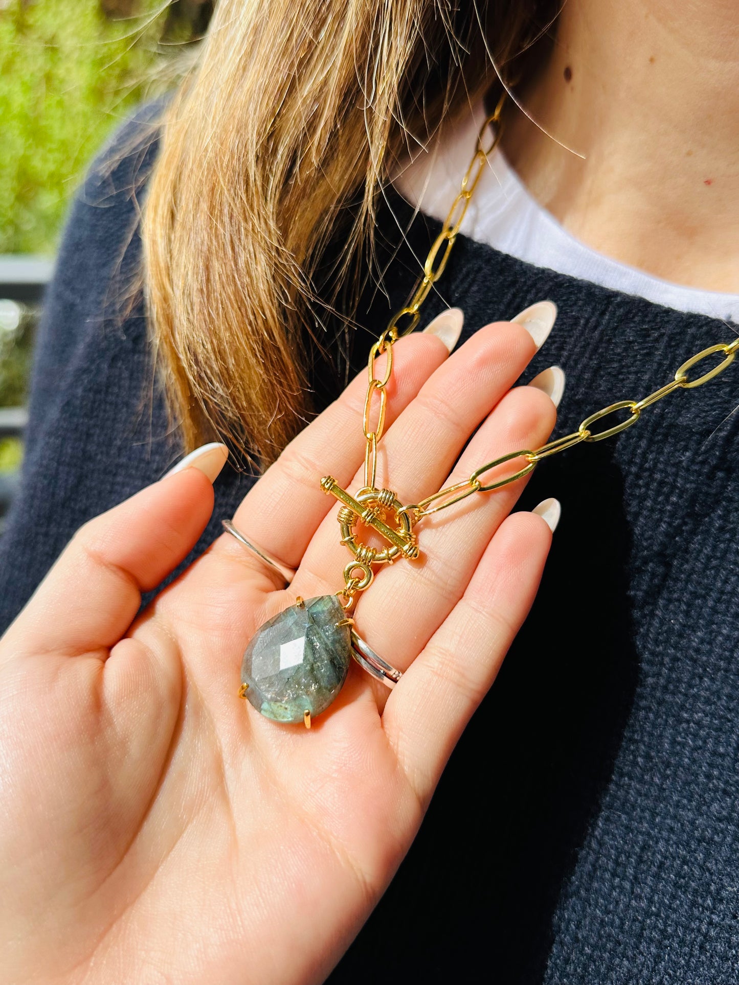 Collana Goccia Labradorite