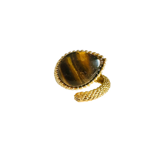 Anello Serpente occhio di tigre