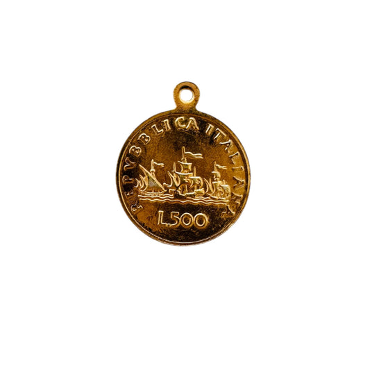 Ciondolo moneta 500 lire