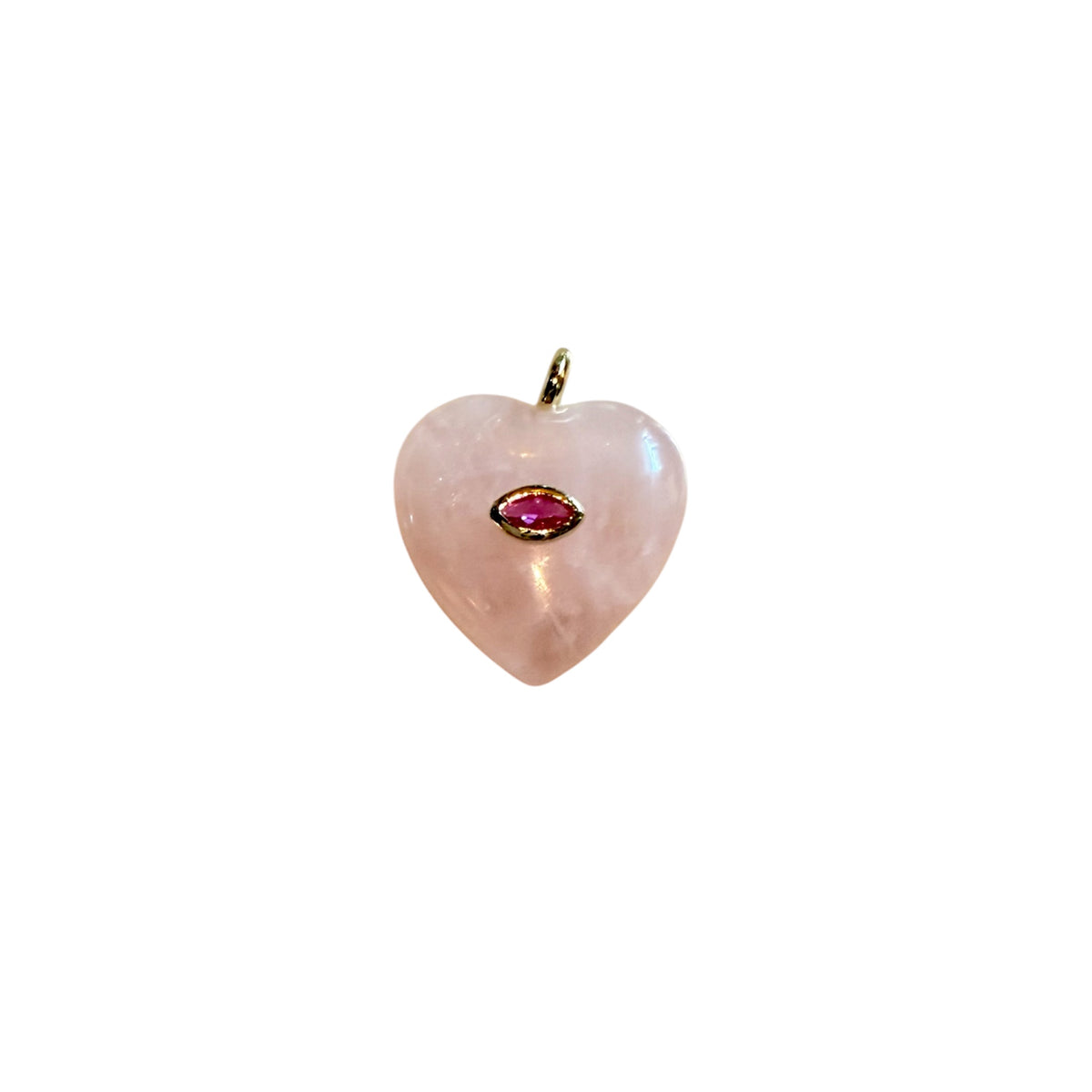 Ciondolo Cuore Quarzo Rosa