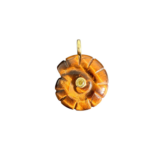Ciondolo Conchiglia Occhio di Tigre