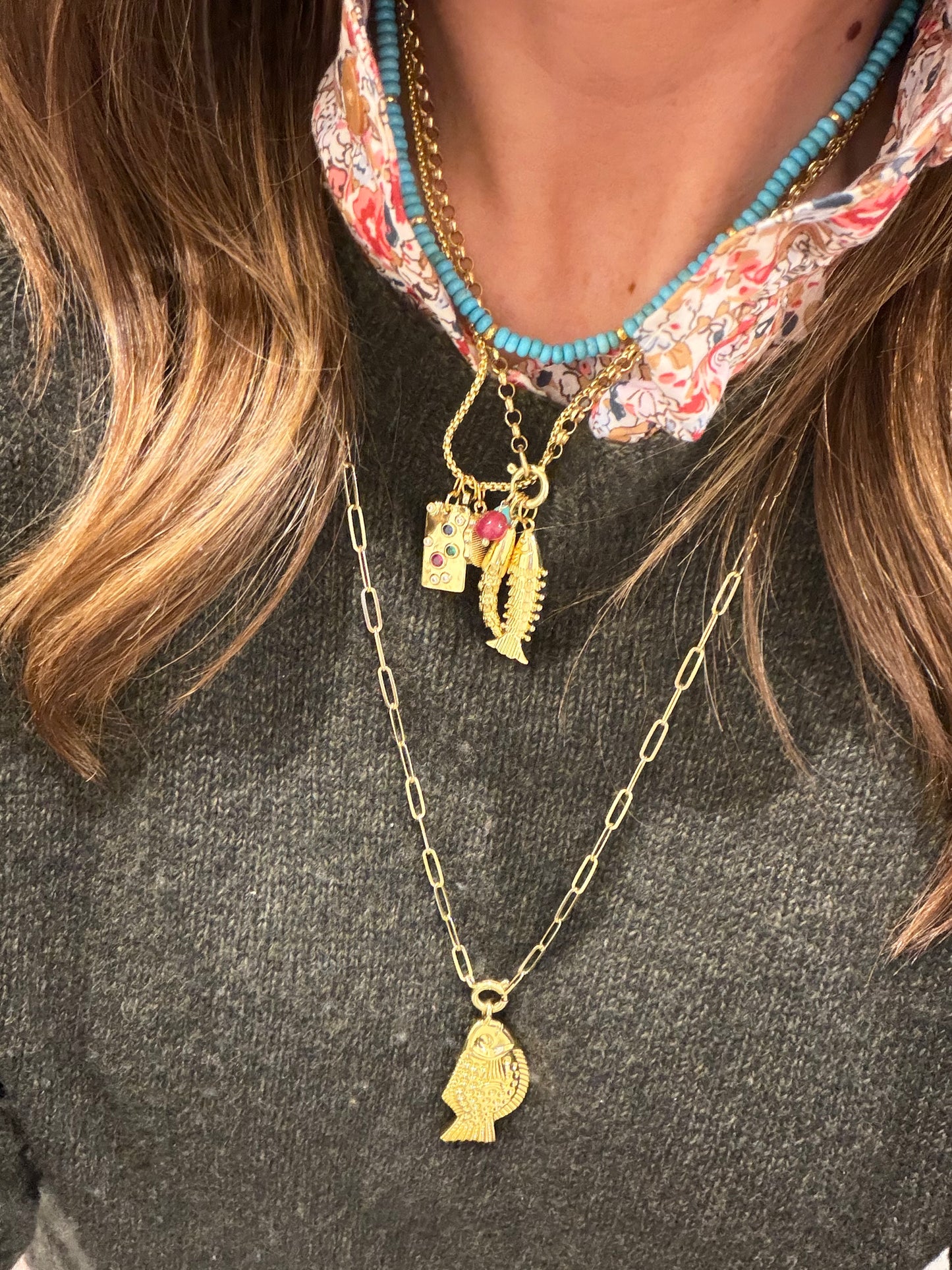 Collana Good Vibes turchese