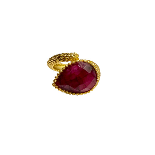 Anello Serpente Radice di Rubino