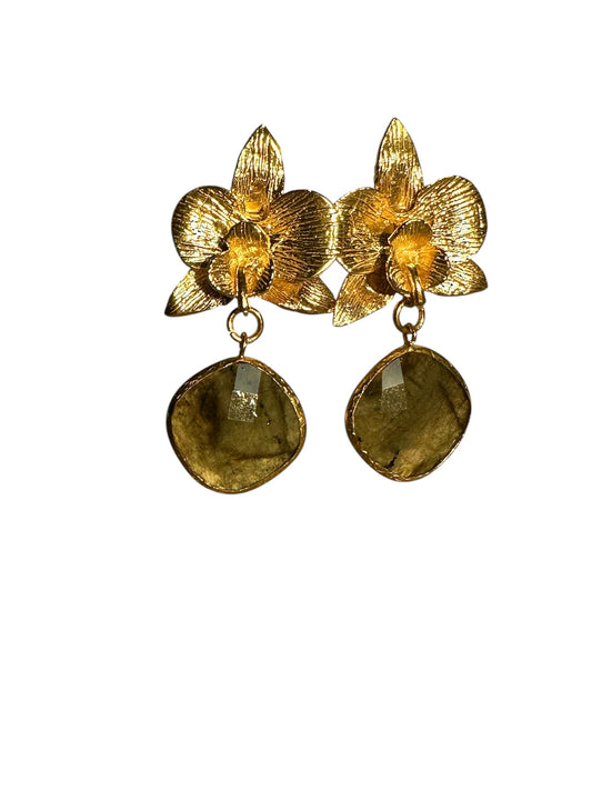 Orecchini Flower Labradorite
